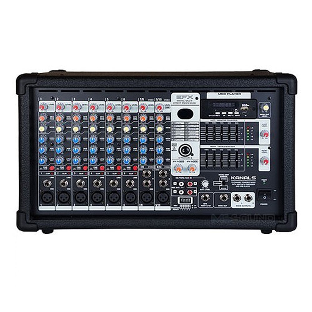 카날스 EMP-1300 파워드믹서 1300W 고출력 앰프 이펙터 내장 - 상세 이미지 3