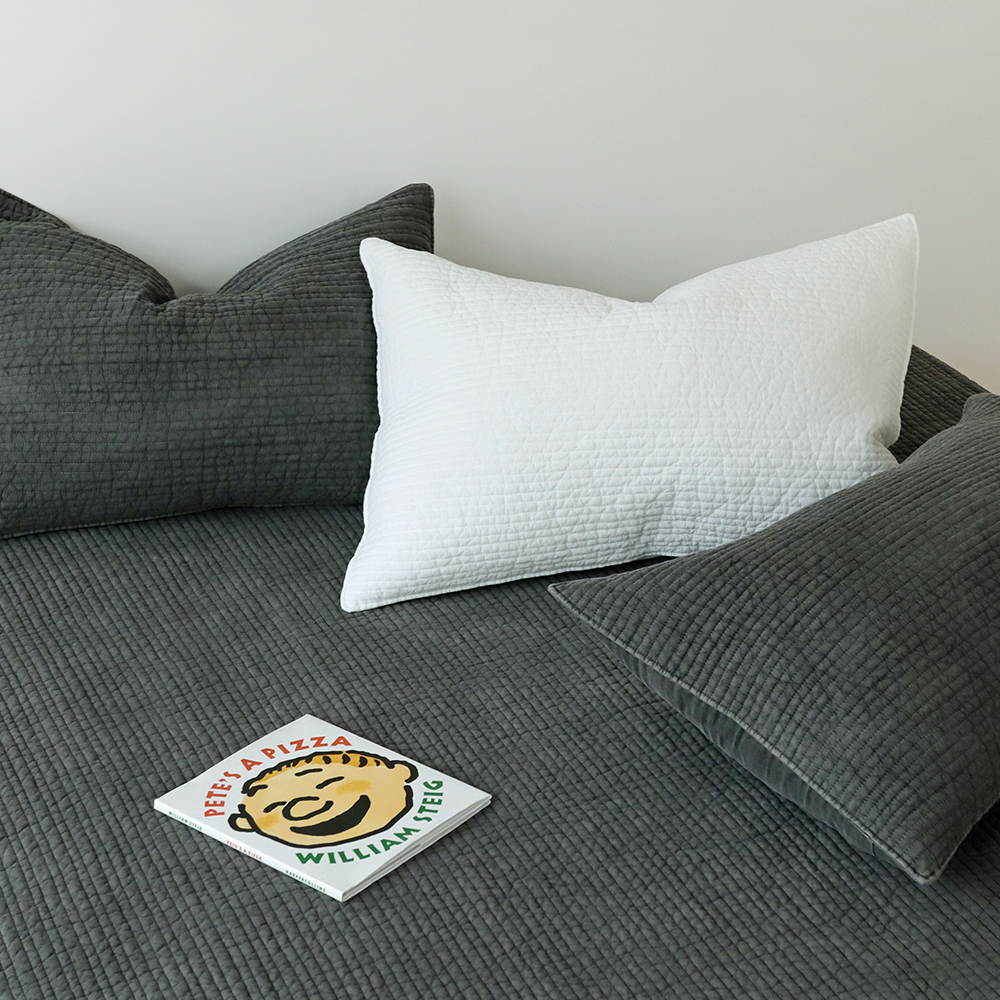 고온에 삶은 국산 침대패드 피그먼트 60수 아사 순면 줄누빔 사계절 스프레드 SS