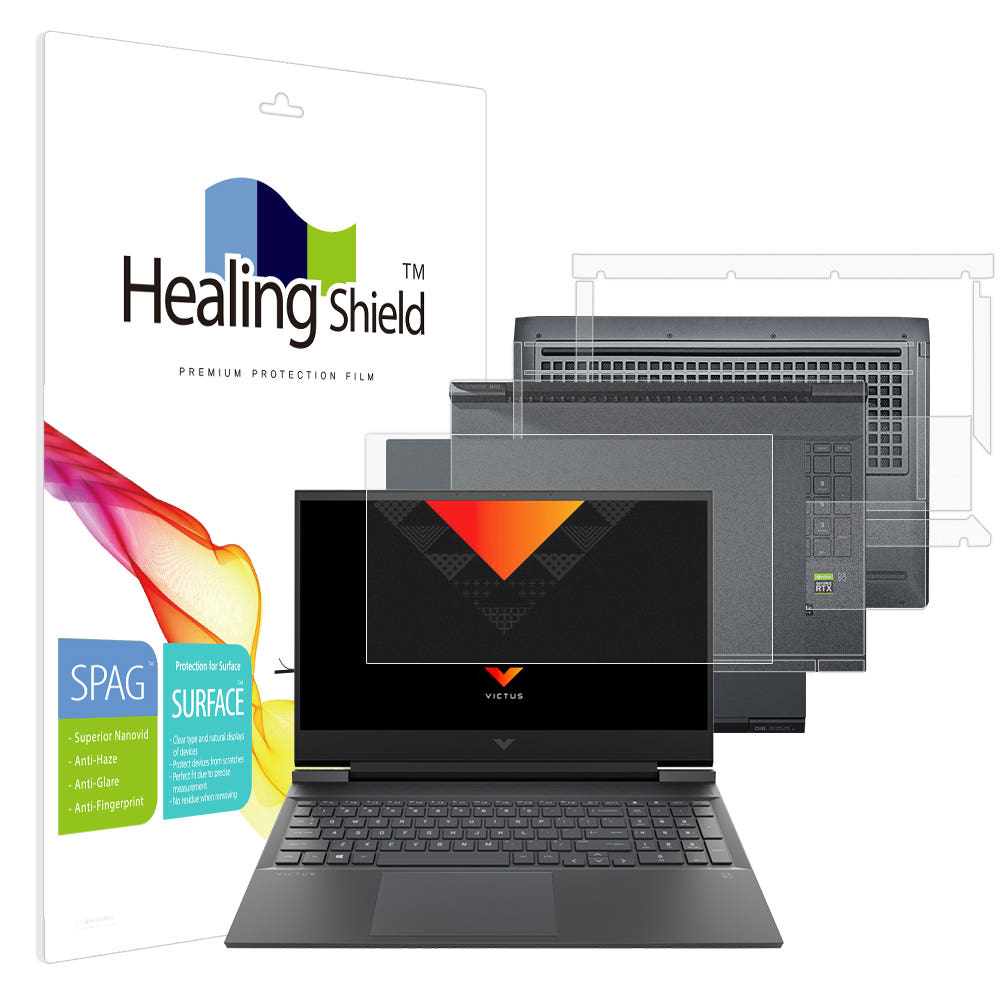 HP VICTUS 16 보호필름 부착 예시