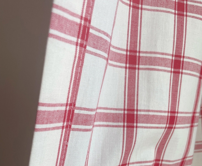 마켓 체크 커튼 아이방 여아 남아 키즈 봄커튼 레트로