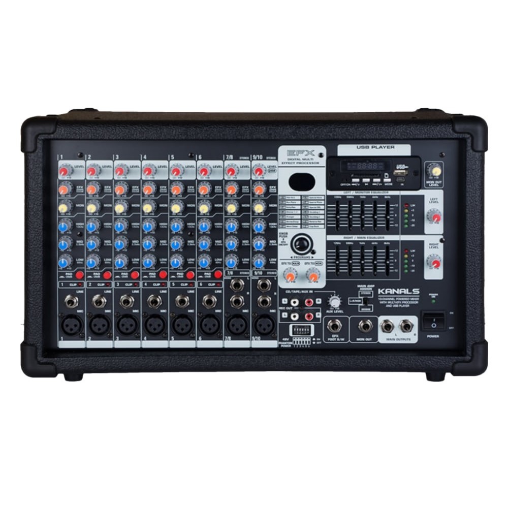 파워드믹서 Kanals EMP-1300WHD 1300W 고출력 앰프 일체형 강당 교회