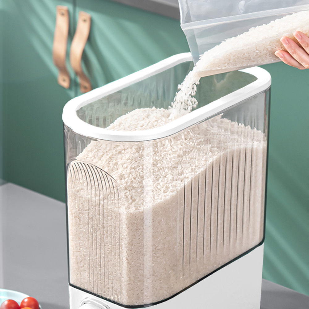 레토 쌀통 10kg 원터치 계량 밀폐 쌀보관 잡곡통 - 상세 이미지 5