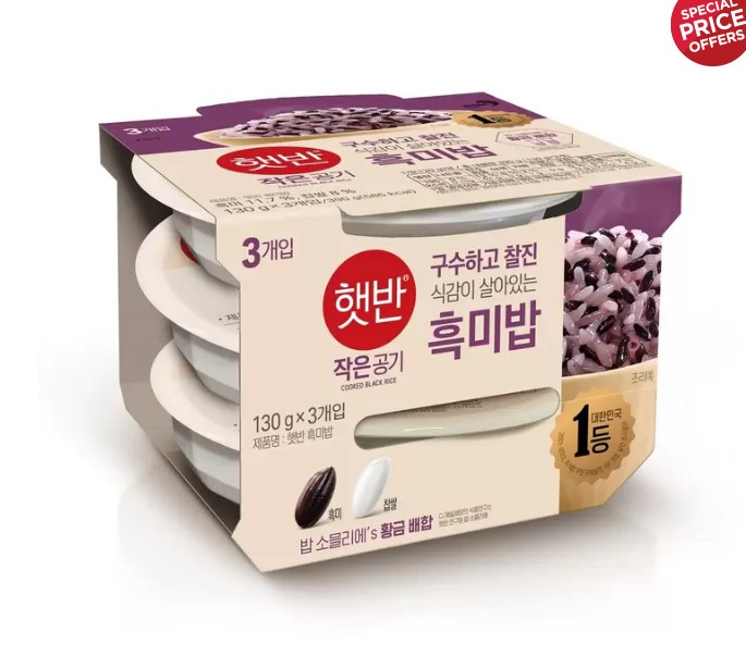 제일제당 햇반 흑미밥 작은공기 130g x 36개