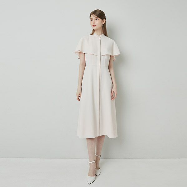RAYLA cape Dress_Pink - 상세 이미지 4