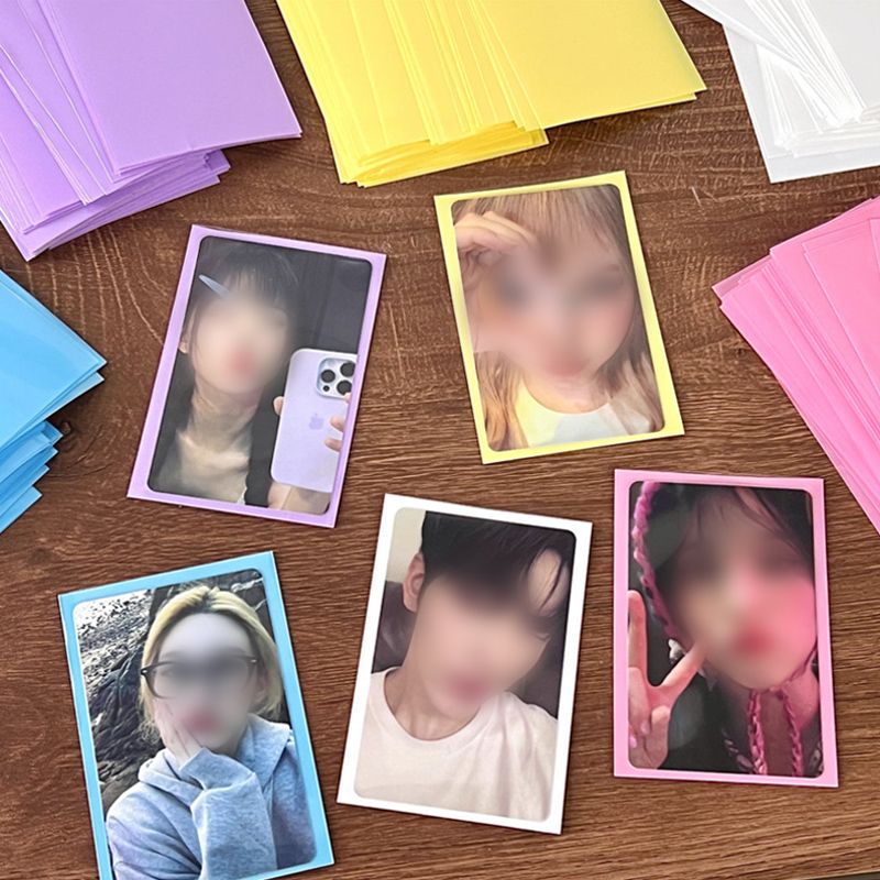 컬러 포카 슬리브 포토 카드 홀더 OPP 탑로더 투명 보호필름 탑꾸 포장 보관 탑로더 - 상품 이미지