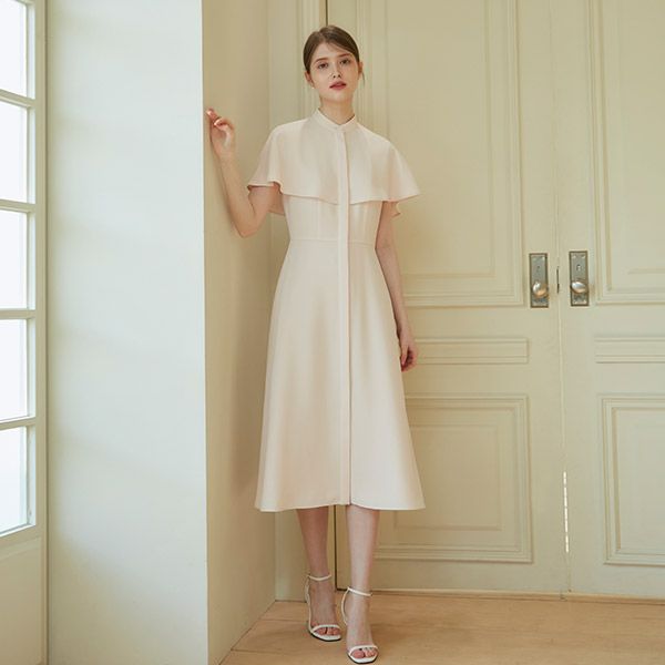 RAYLA cape Dress_Pink - 상세 이미지 2