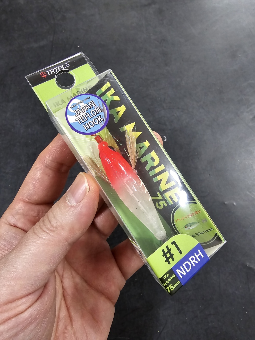 이카마린 틴셀 에기 75mm 심해갑오징어 누드고추장 트리플