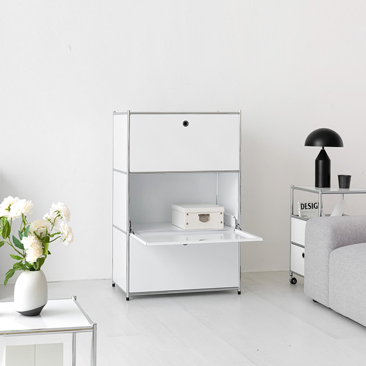 심플리 3단 수납장 BC020 77x40x120, 3단, 퓨어화이트 2690.6120