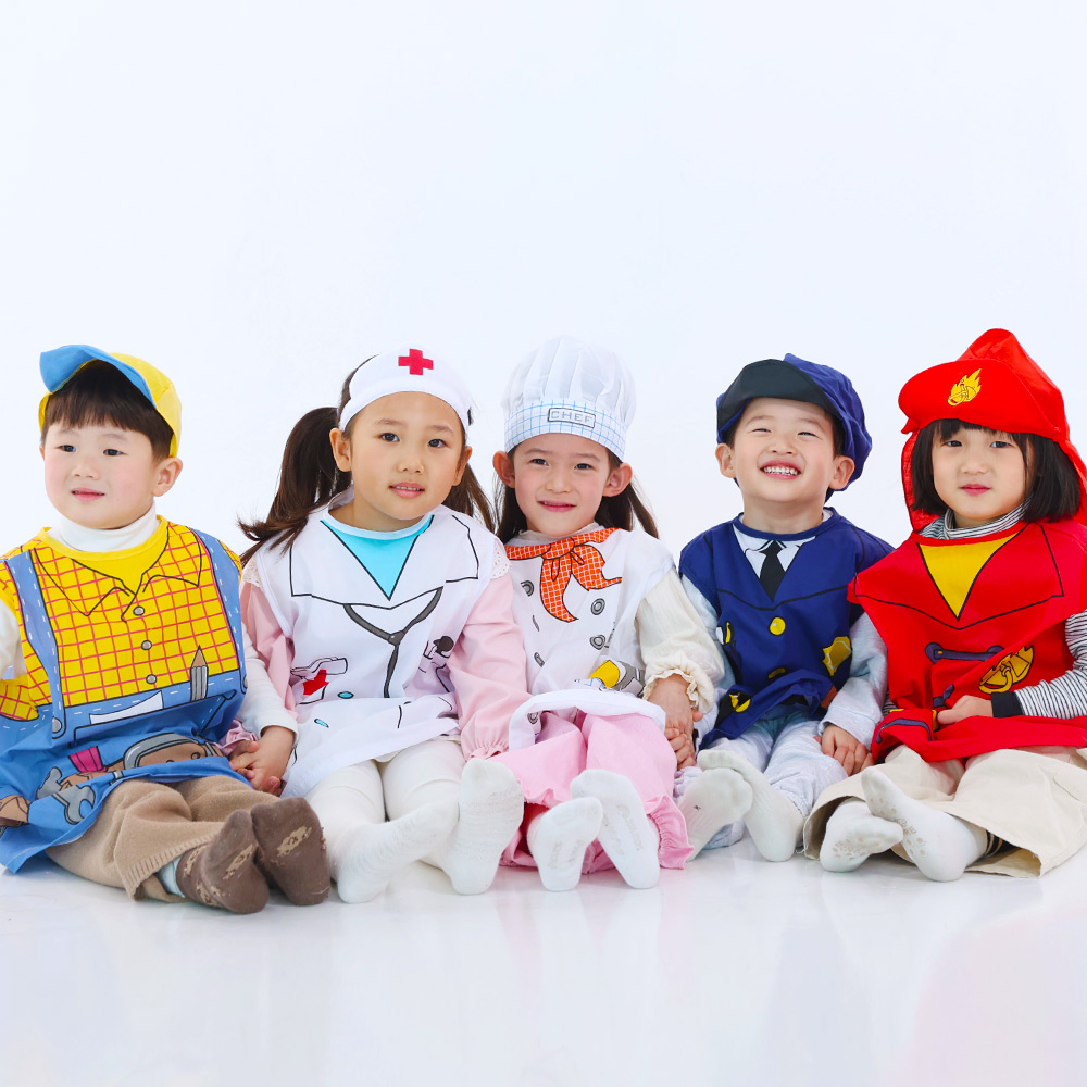 [캐스B] 조끼형역할의상 경찰 소방 요리 의사 기술자 역할조끼 코스튬 - 상품 이미지