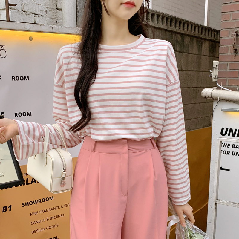 스트라이프 긴팔 티셔츠 루즈핏 티셔츠 티셔츠 스타일링 컬러 활용법 긴팔 티셔츠 추천