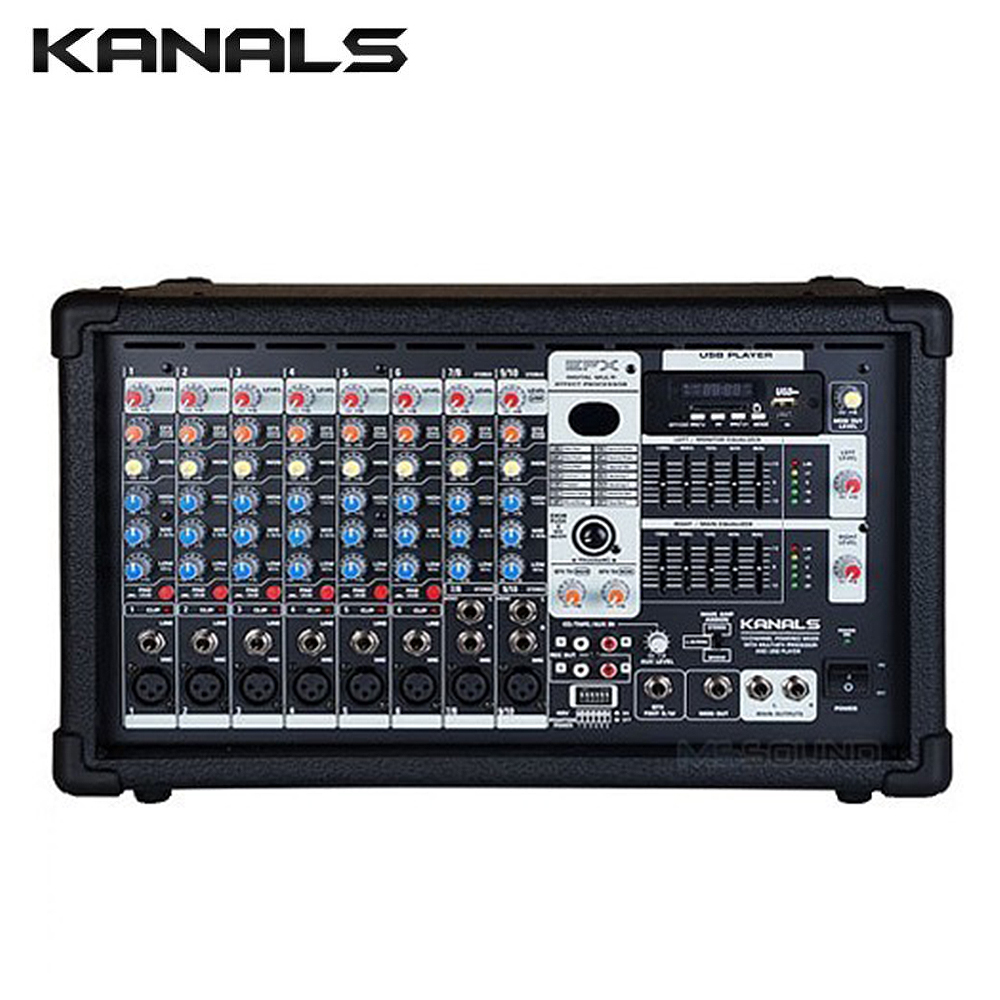 카날스 EMP-1300 파워드믹서 1300W 고출력 앰프 이펙터 내장 - 상세 이미지 2