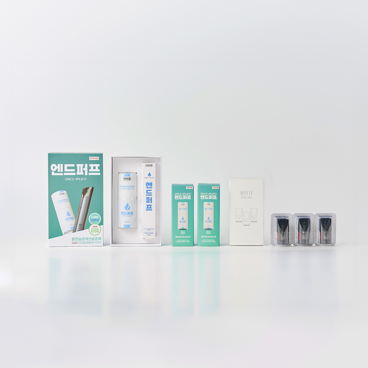 엔드퍼프 V1 60일플랜 무니코틴 액상 금연보조제 식약처허가 흡연 습관 개선 금연 용품 금연초 - 상세 이미지 2