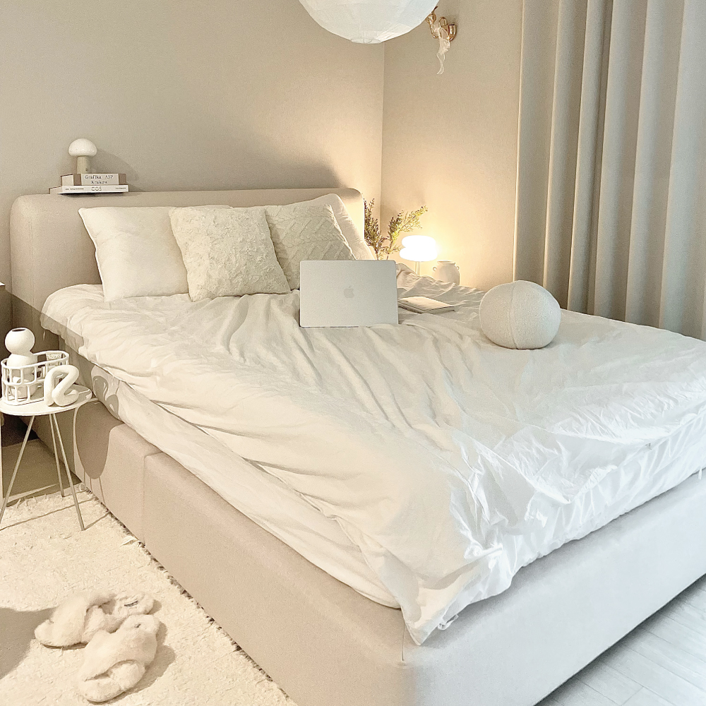 반트 푸딩 패브릭 침대프레임 슈퍼싱글 퀸 킹 라지킹 - 상세 이미지 2