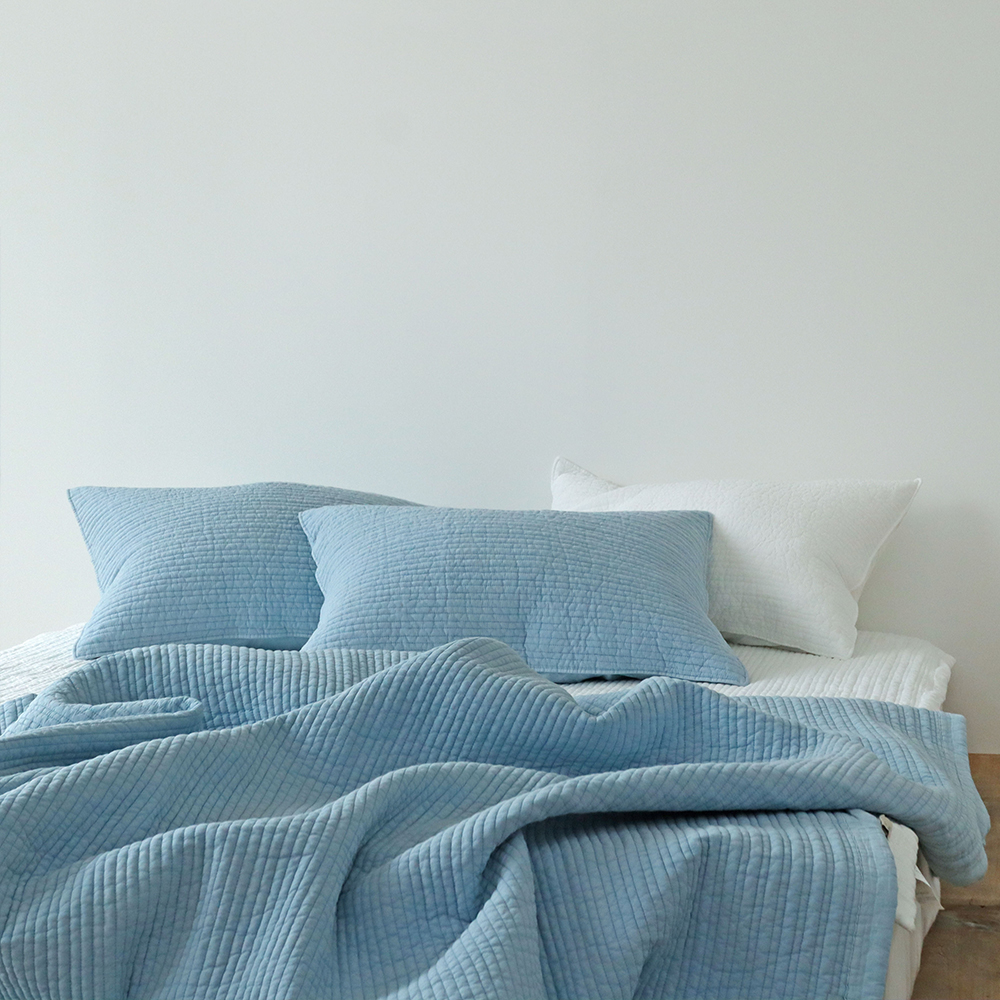 고온에 삶은 국산 침대패드 피그먼트 60수 아사 순면 줄누빔 사계절 스프레드 SS