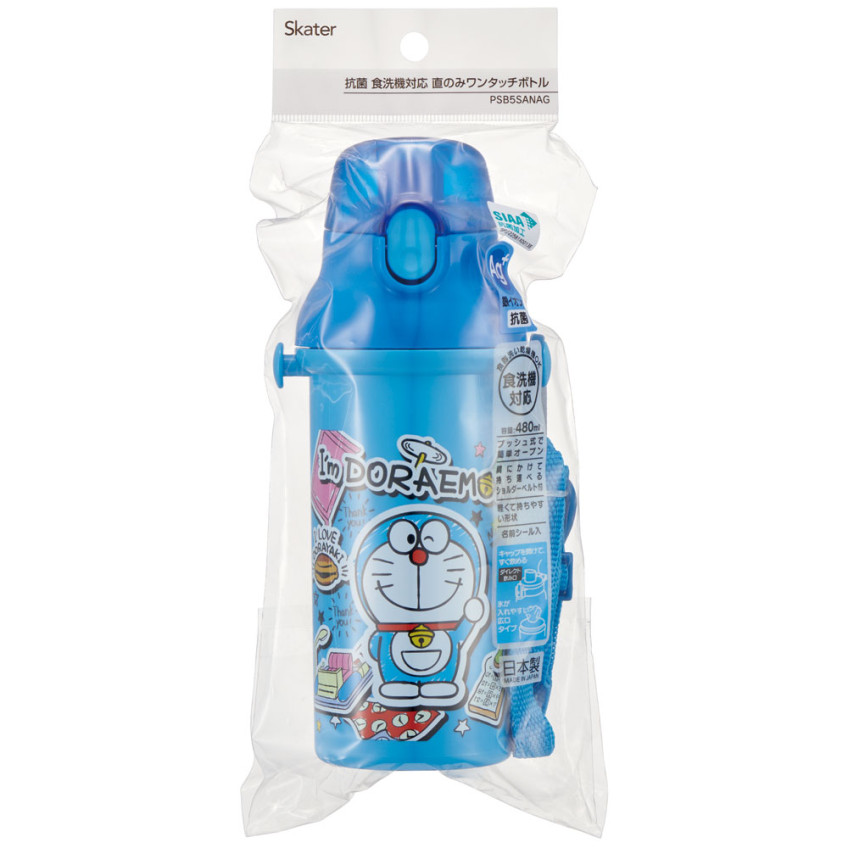 스케이터 도라에몽 스티커 캐릭터 원터치 다이렉트 보틀 480ml PSB5SANAG - 주방·식기 - 하카타몰