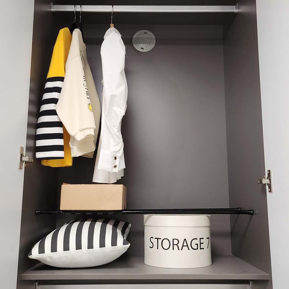 무타공 압축봉 40~70cm 화이트 커튼봉·옷장정리·틈새활용