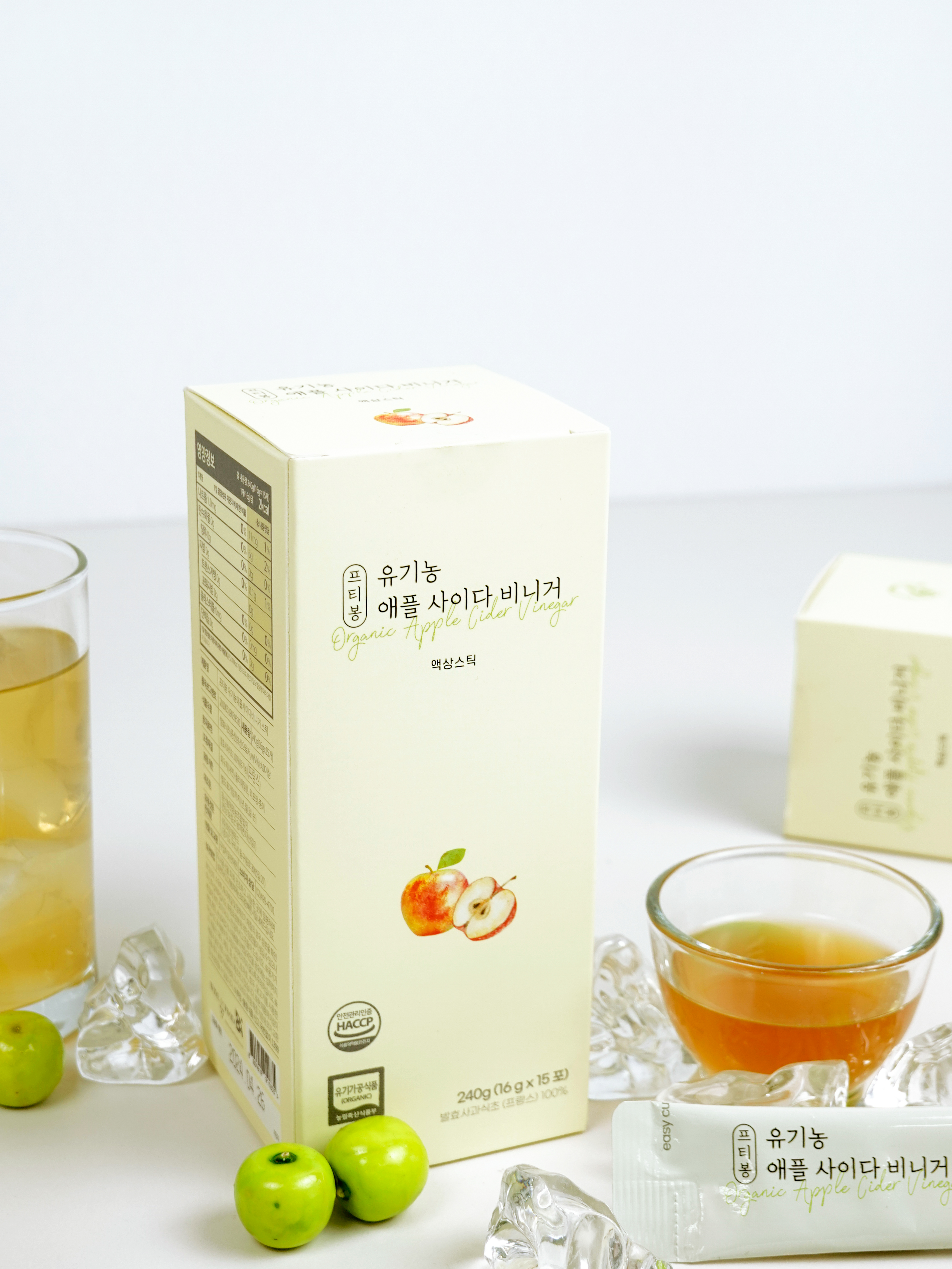 유기농 애사비스틱 애플사이다비네거 에사비식초 프티봉 천연발효 사과초모240g 15포 - 상세 이미지 4