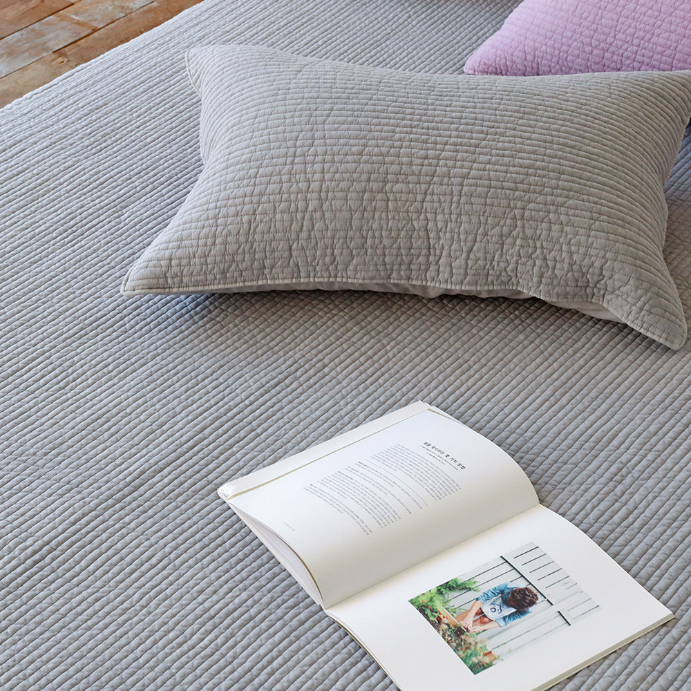 고온에 삶은 국산 피그먼트 60수 아사 순면 줄누빔 베개커버 5070