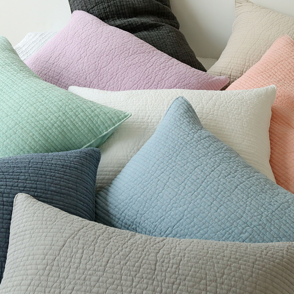 고온에 삶은 국산 피그먼트 60수 아사 순면 줄누빔 베개커버 5070