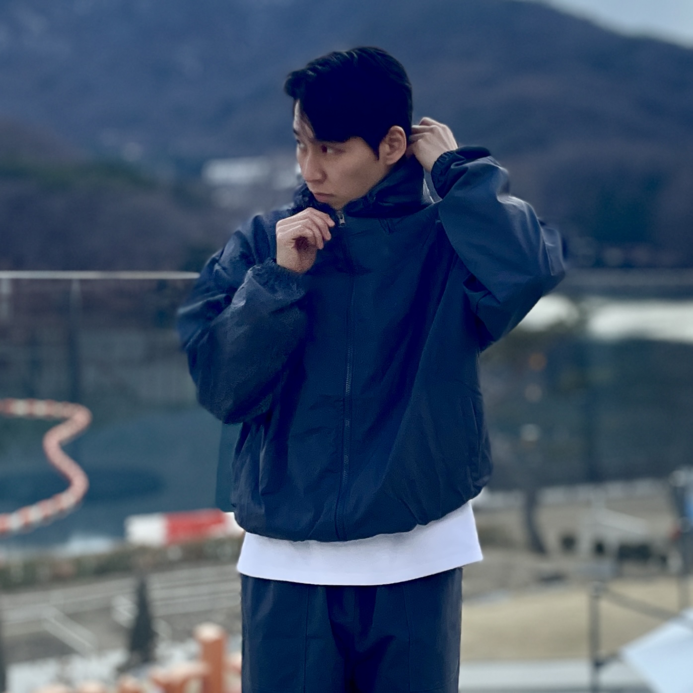 러닝바람막이 나일론바람막이 고프코어 - 상품 이미지