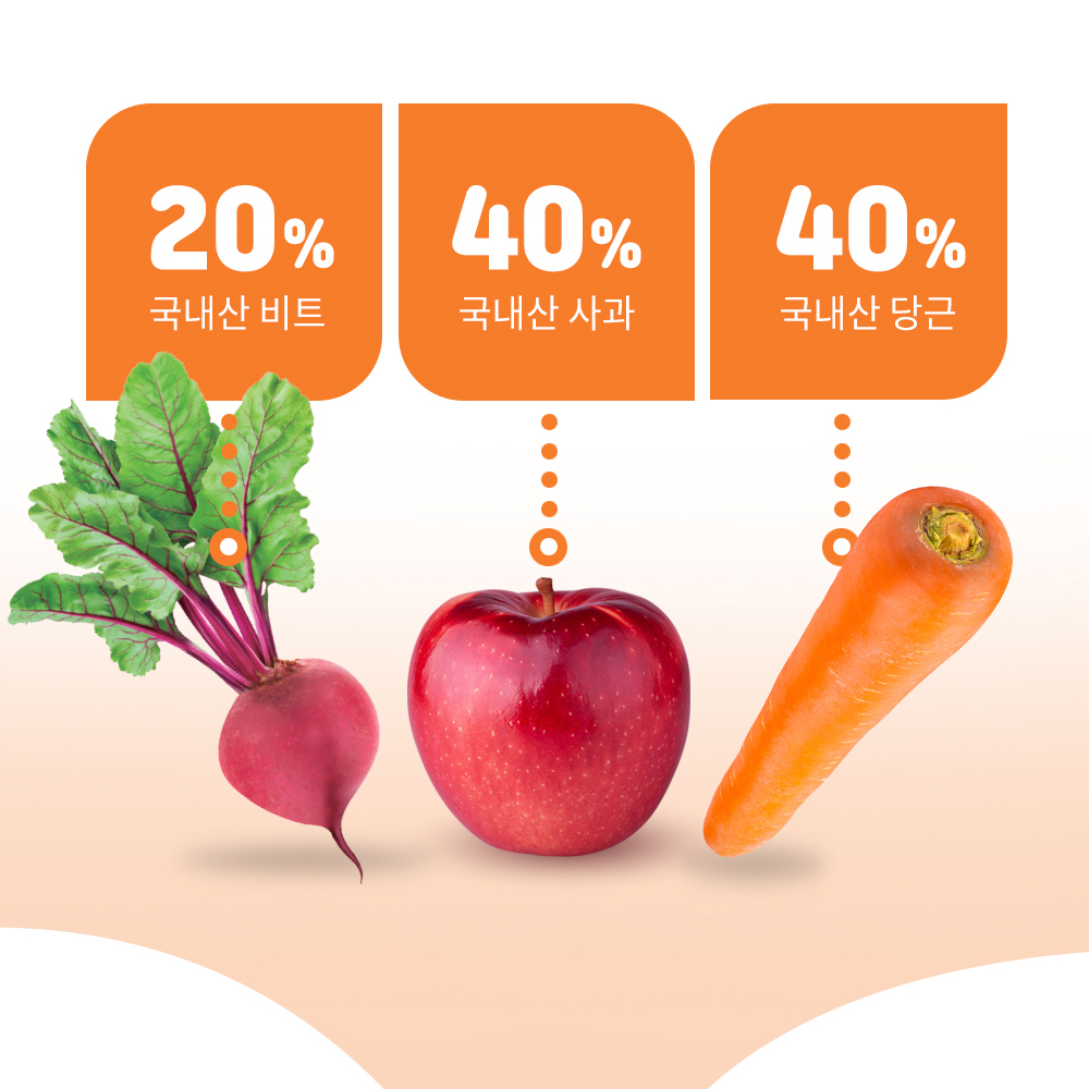 국내산 통째로 갈아만든 ABC쥬스 100ml 30포 생착즙