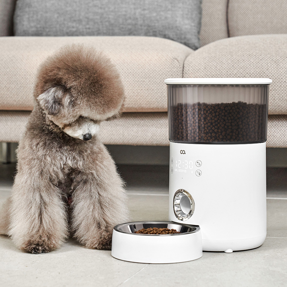 오아 이리와 펫 대용량 고양이 강아지 자동급식기 음성녹음