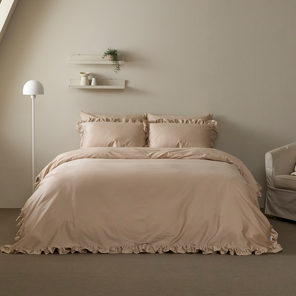 60수 순면100% 프릴 이불베개커버세트 SS