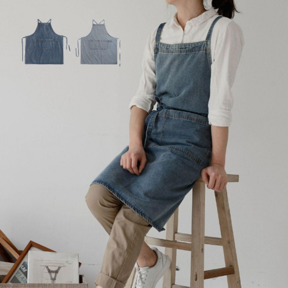 도예앞치마 제과제빵 데님앞치마