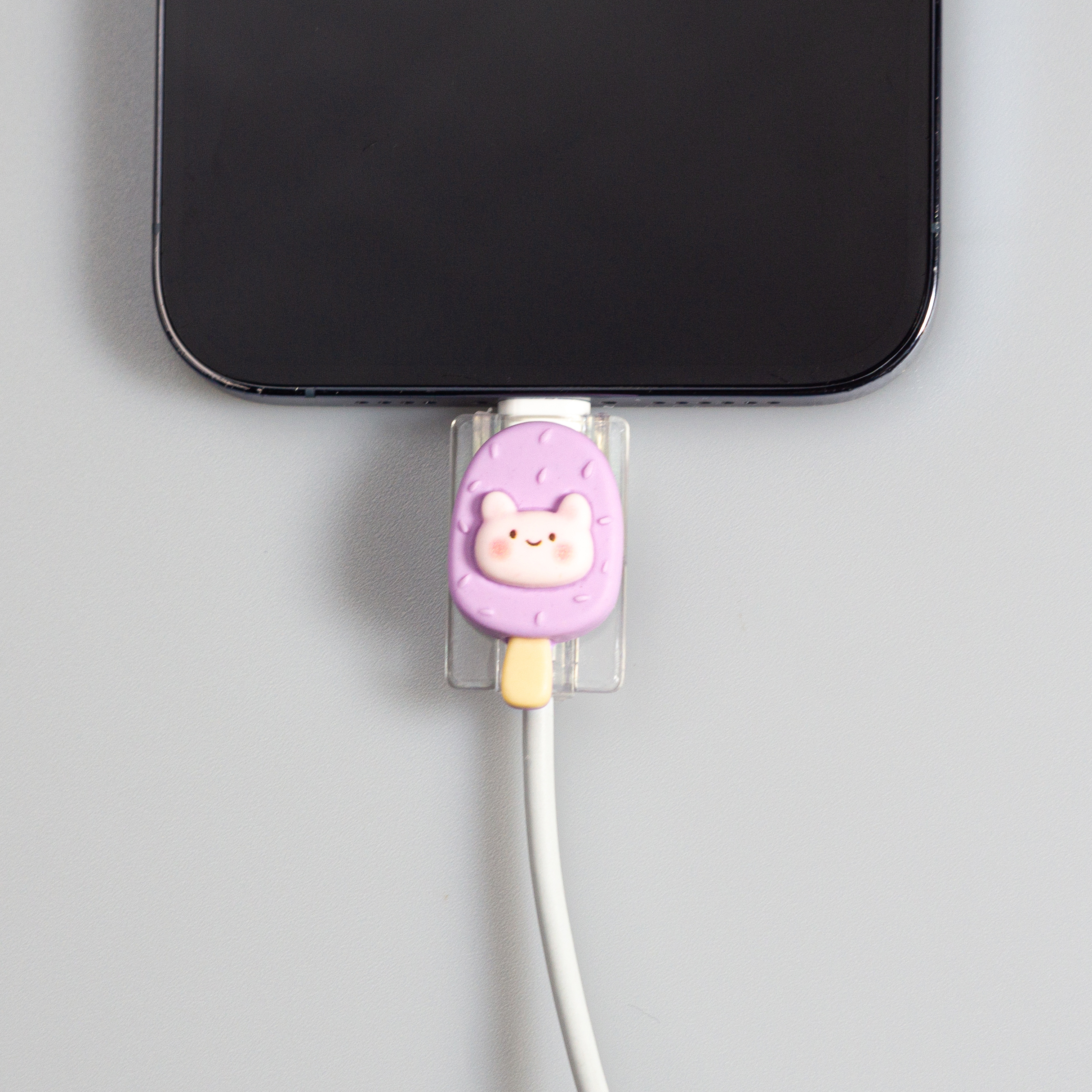 아이폰충전기보호캡 케이블바이트 단선방지 갤럭시 USB C타입 납작멍멍 - 상세 이미지 3