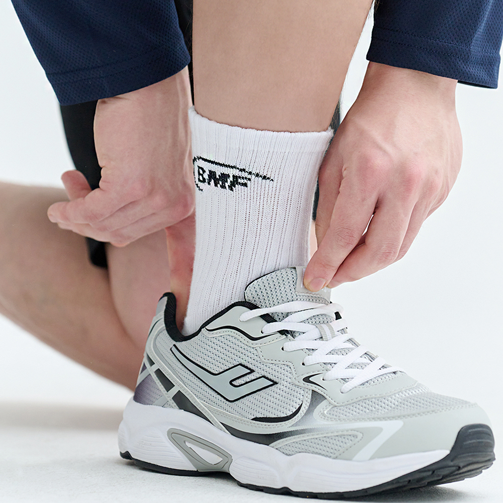 블랙몬스터핏 2중쿠션 삭스 장목 중목 발목 운동 러닝 헬스 미끄럼방지 스포츠 양말 - 상세 이미지 4