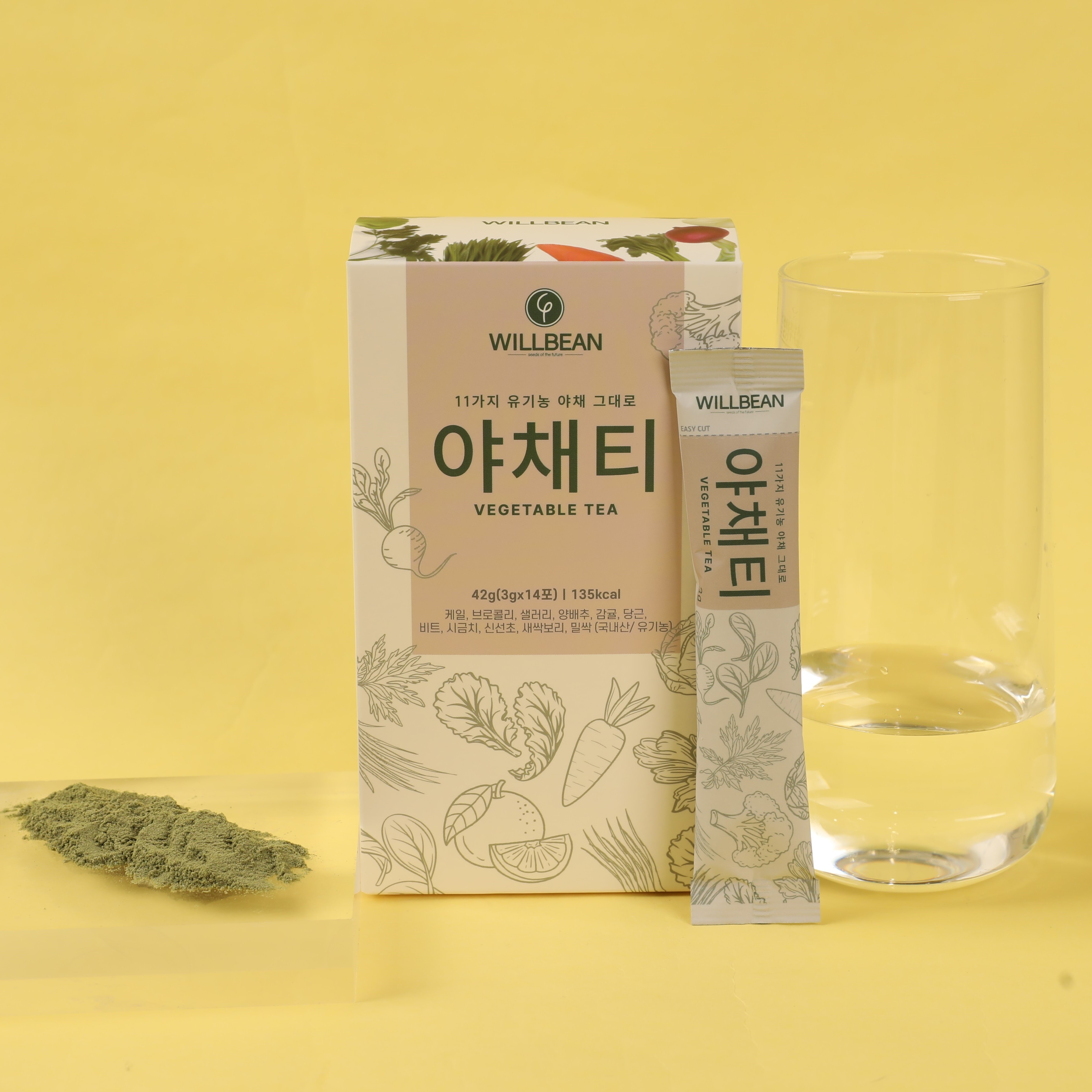 윌빈 야채티 유기농 동결건조 야채 분말 가루 100% 국내산 채소 생식 파우더 - 상세 이미지 2