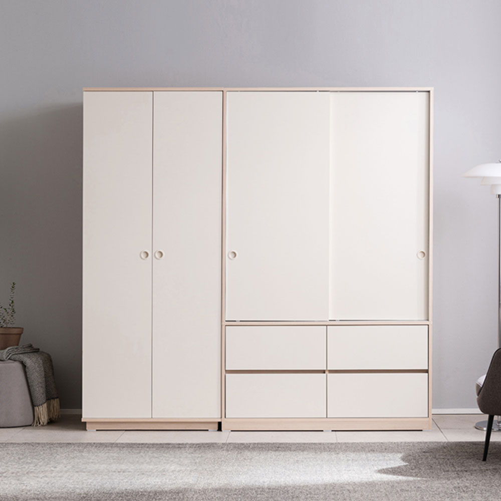 장인가구 크라운 빅 1200 서랍형 슬라이딩옷장 - 상세 이미지 3