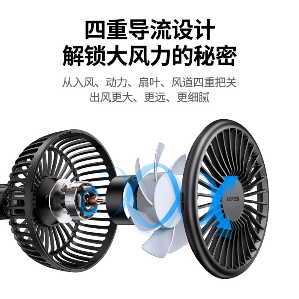 화물차 선풍기 에어컨 미니 24V 트럭 저소음 USB 자동차 차량용 12V - 상세 이미지 2