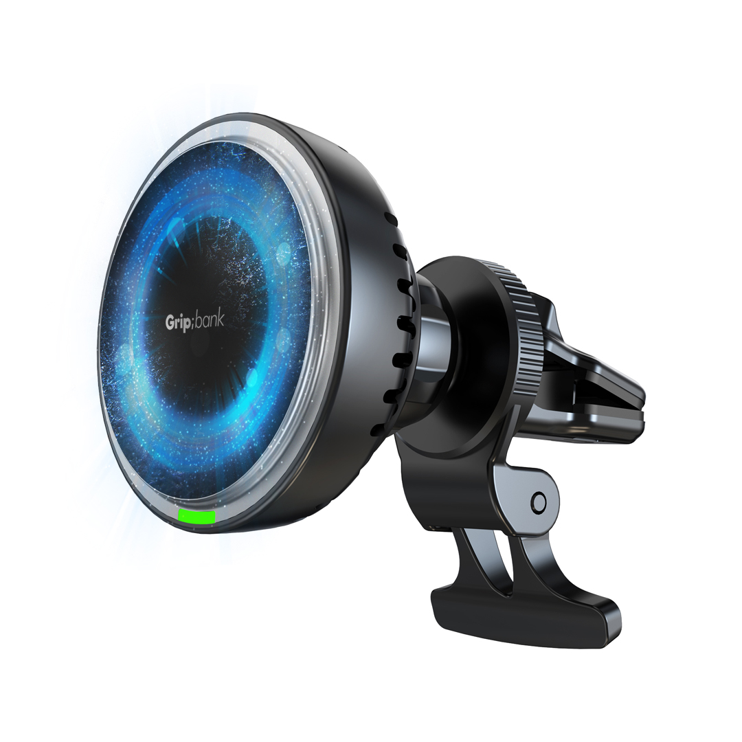 그립뱅크 맥세이프 차량용 핸드폰 고속 무선충전 거치대 쿨러