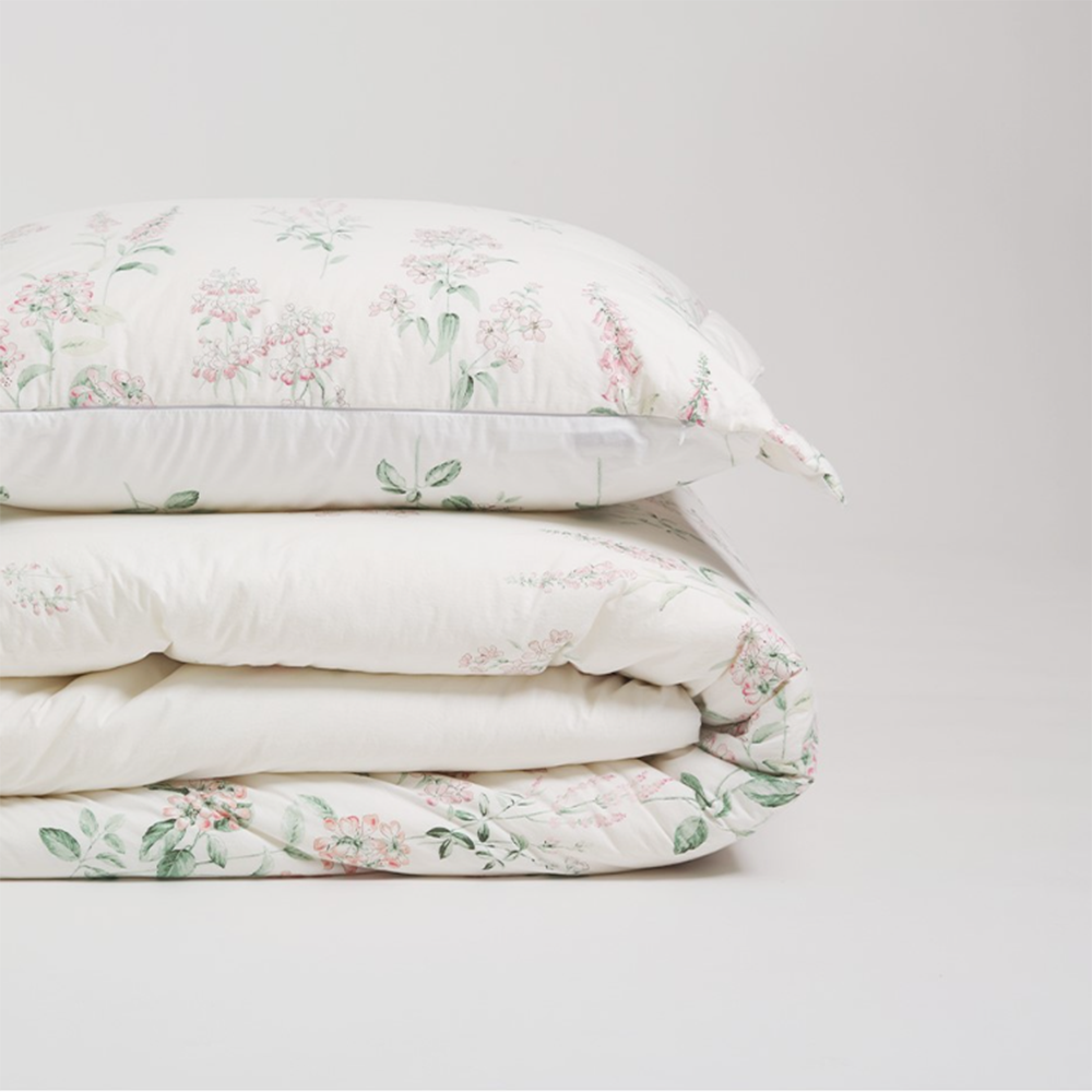 레노마홈 라비아 양모 먼지없는 고밀도면60수 호주양모 꽃무늬 사계절 차렵이불