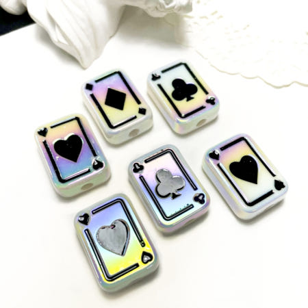 [빙고인터내셔널(OEM)]빅 포커카드 아크릴 비즈공예재료 핸드폰스트랩파츠