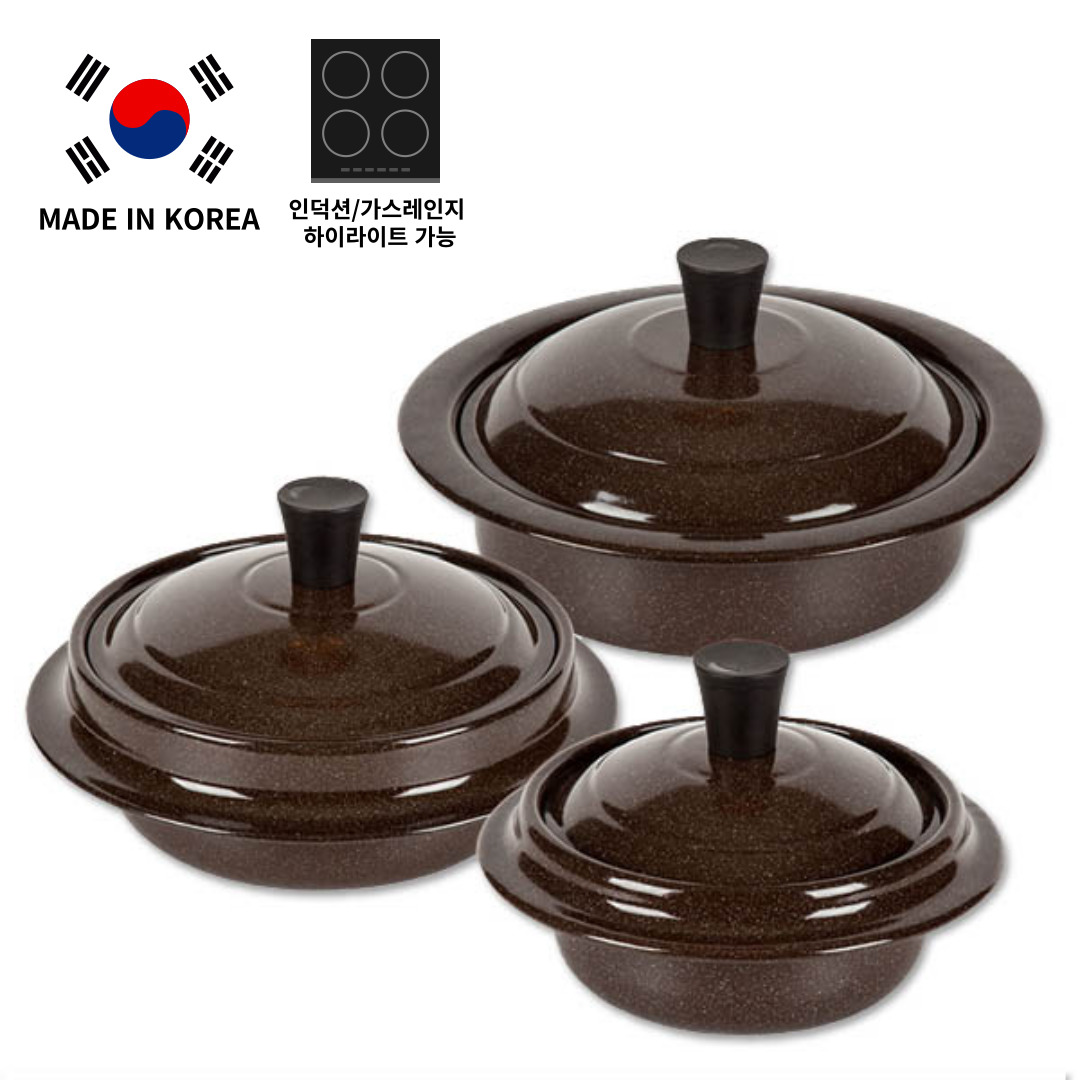 국산 안전한 황토도자기 인덕션 무쇠솥 영양소 향상 밥태기 솥밥 유아식 - 상품 이미지