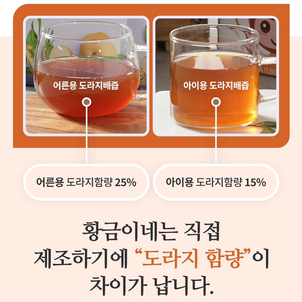 물없이 통으로 갈아만든 도라지배즙 아이용 100ml x 30포 진액 엑기스 상세 이미지 8
