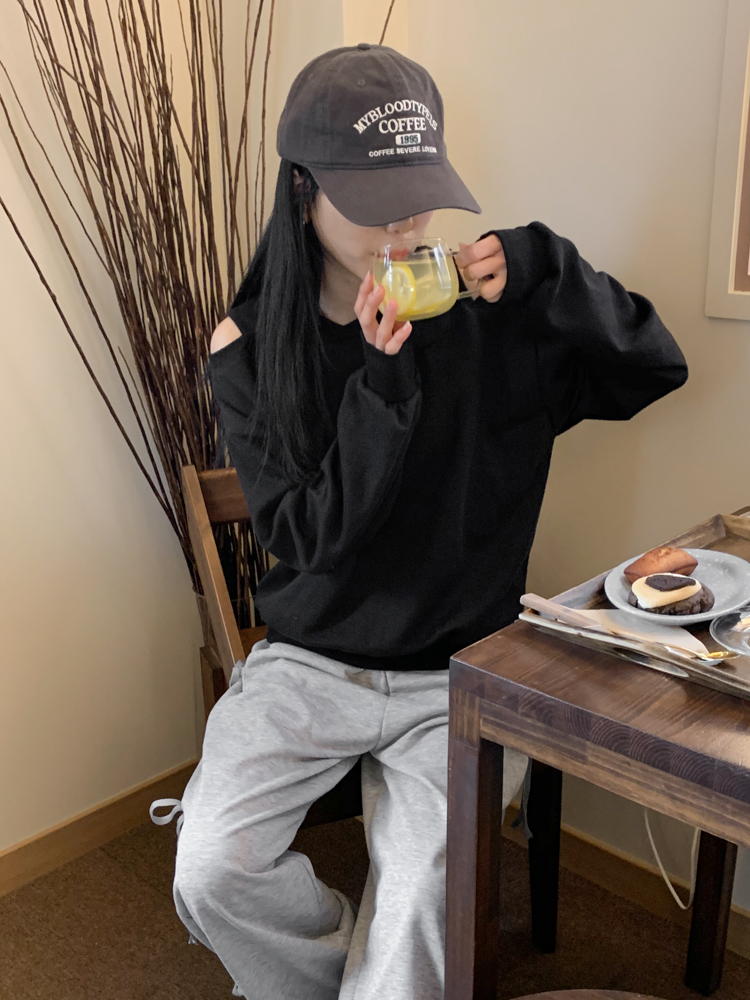 시프트에잇 미닝 숄더 트임 맨투맨 3color