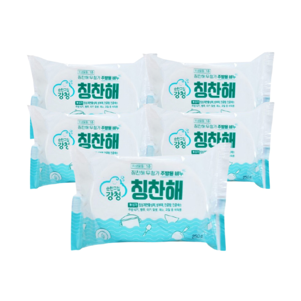 녹색제품 강청 친환경 항균 칭찬해 설거지비누 250ml, 5개 - 상세 이미지 3
