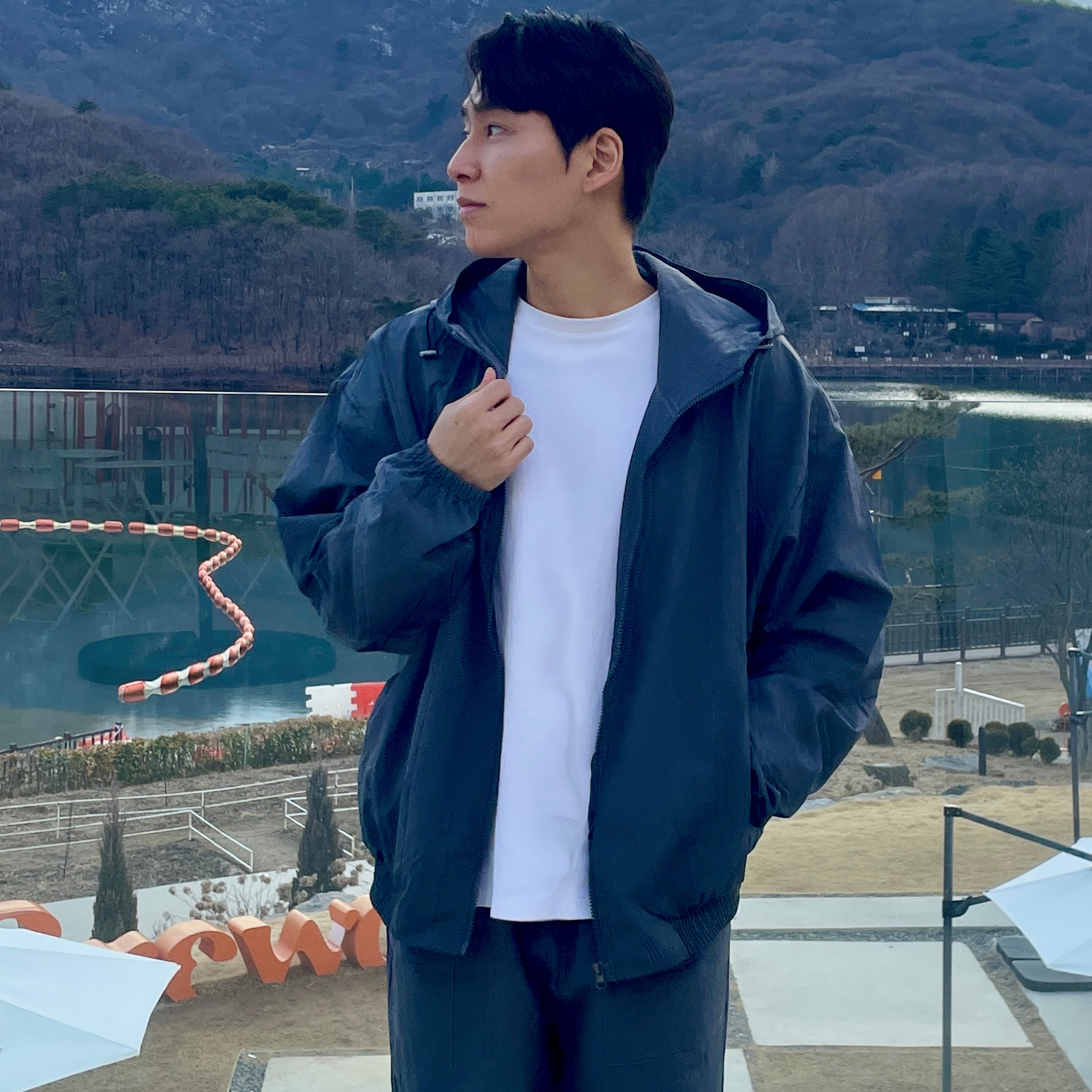 러닝바람막이 나일론바람막이 고프코어 - 상세 이미지 5