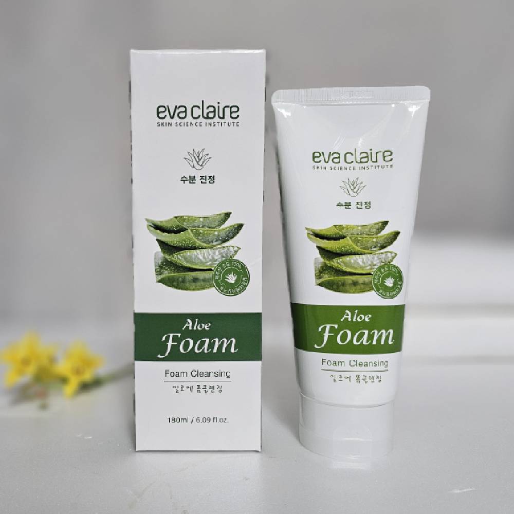 에바끌레르 저자극 성분 식물성 자연성분 함유 수분가득 알로에 폼클렌징180ml 이미지 6