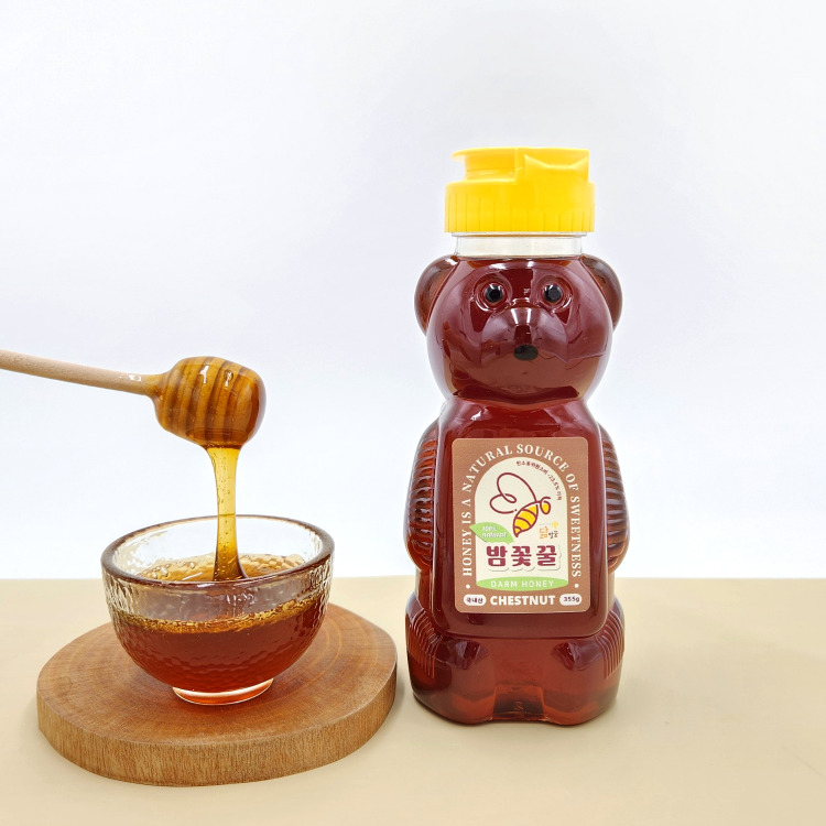 곰돌이꿀 335g 진짜 천연아카시아꿀 튜브 밤나무 양봉 야생꿀 - 상세 이미지 4