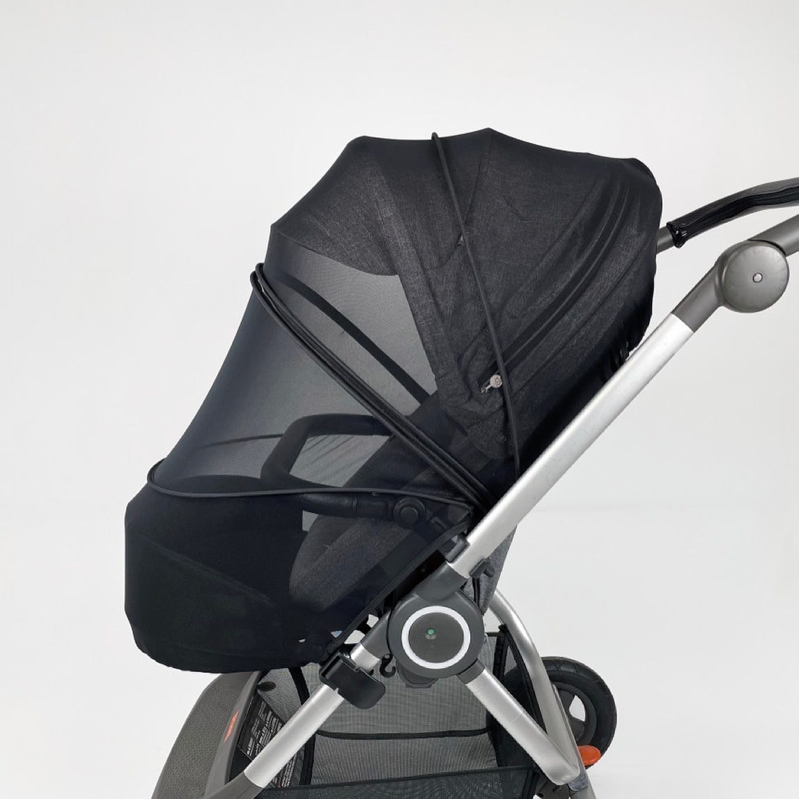 핑구어팩토리 유모차 모기장 프리미엄 블랙 커버 가리개 덮개 자수 지퍼 햇빛가리개