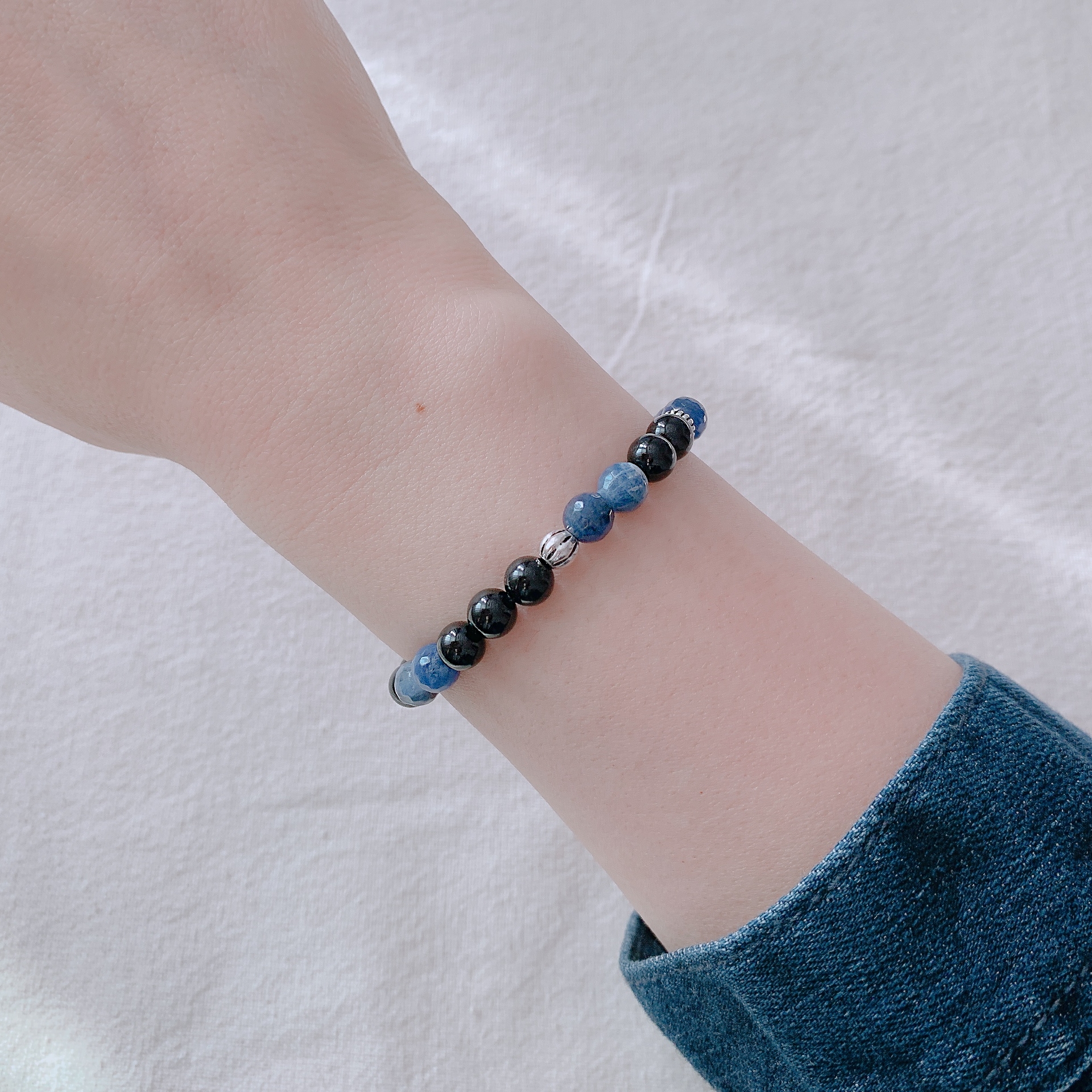 에이플로 소달라이트 오닉스 천연 원석팔찌 남자팔찌 - 상세 이미지 4