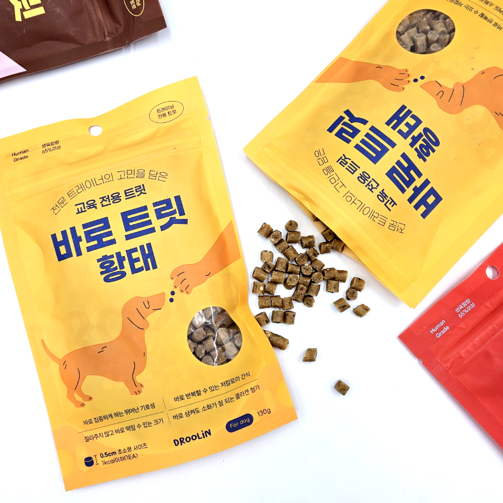 드룰린 바로트릿 강아지 노즈워크 저칼로리 교육 훈련용 설채현 간식 닭고기+소, 130g, 2개 - 상세 이미지 2