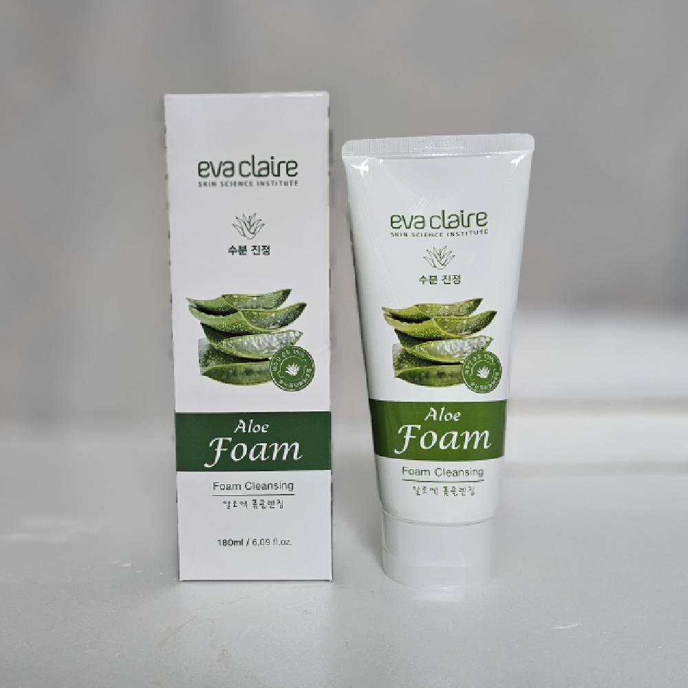 에바끌레르 저자극 성분 식물성 자연성분 함유 수분가득 알로에 폼클렌징180ml 이미지 7