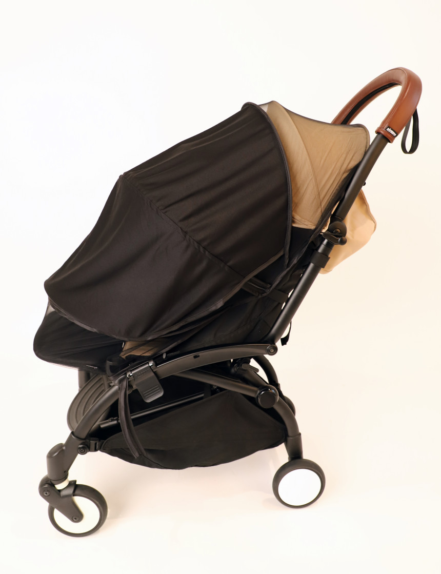 핑구어팩토리 유모차 모기장 프리미엄 블랙 커버 가리개 덮개 자수 지퍼 햇빛가리개