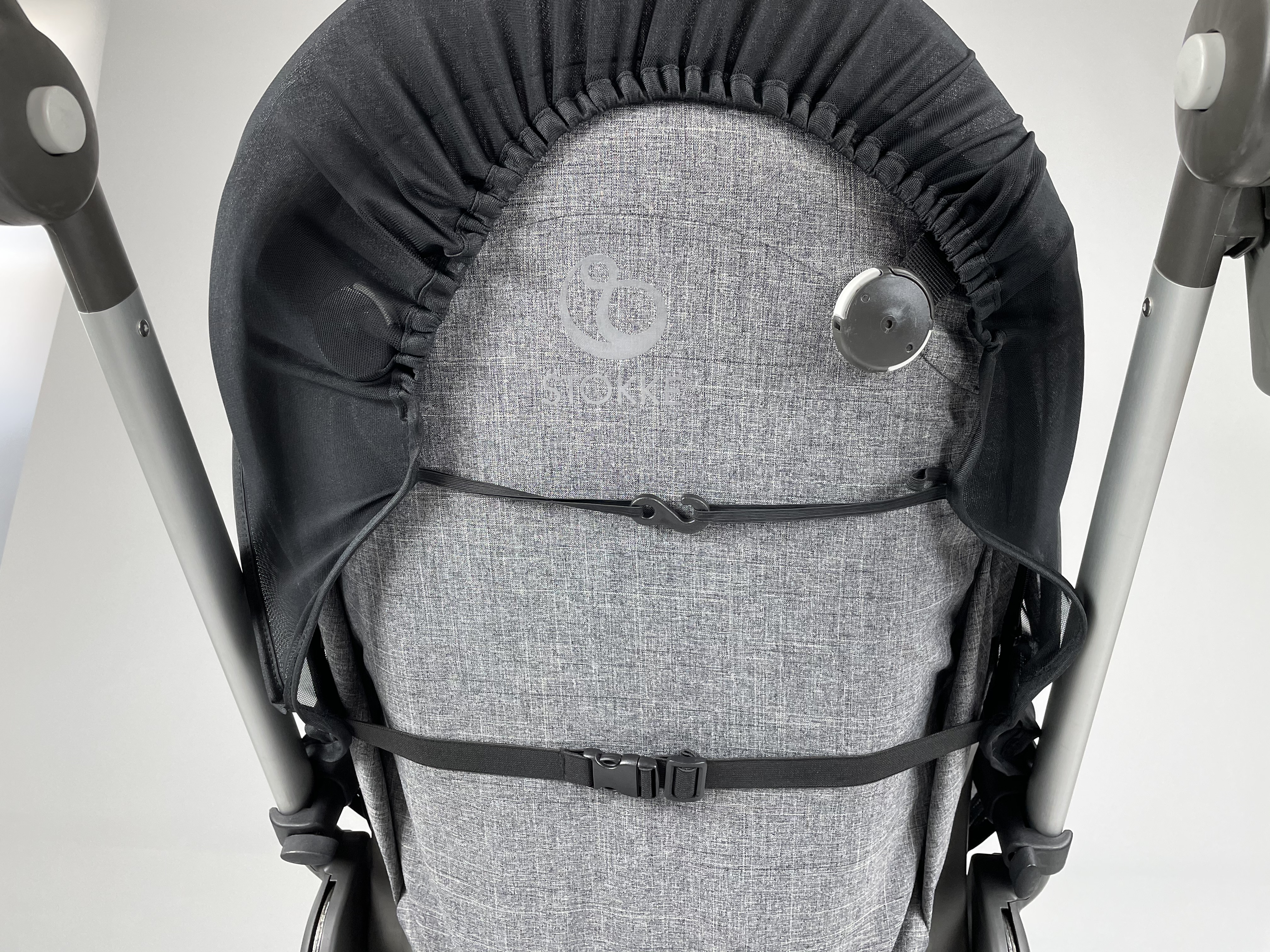 핑구어팩토리 유모차 모기장 프리미엄 블랙 커버 가리개 덮개 자수 지퍼 햇빛가리개