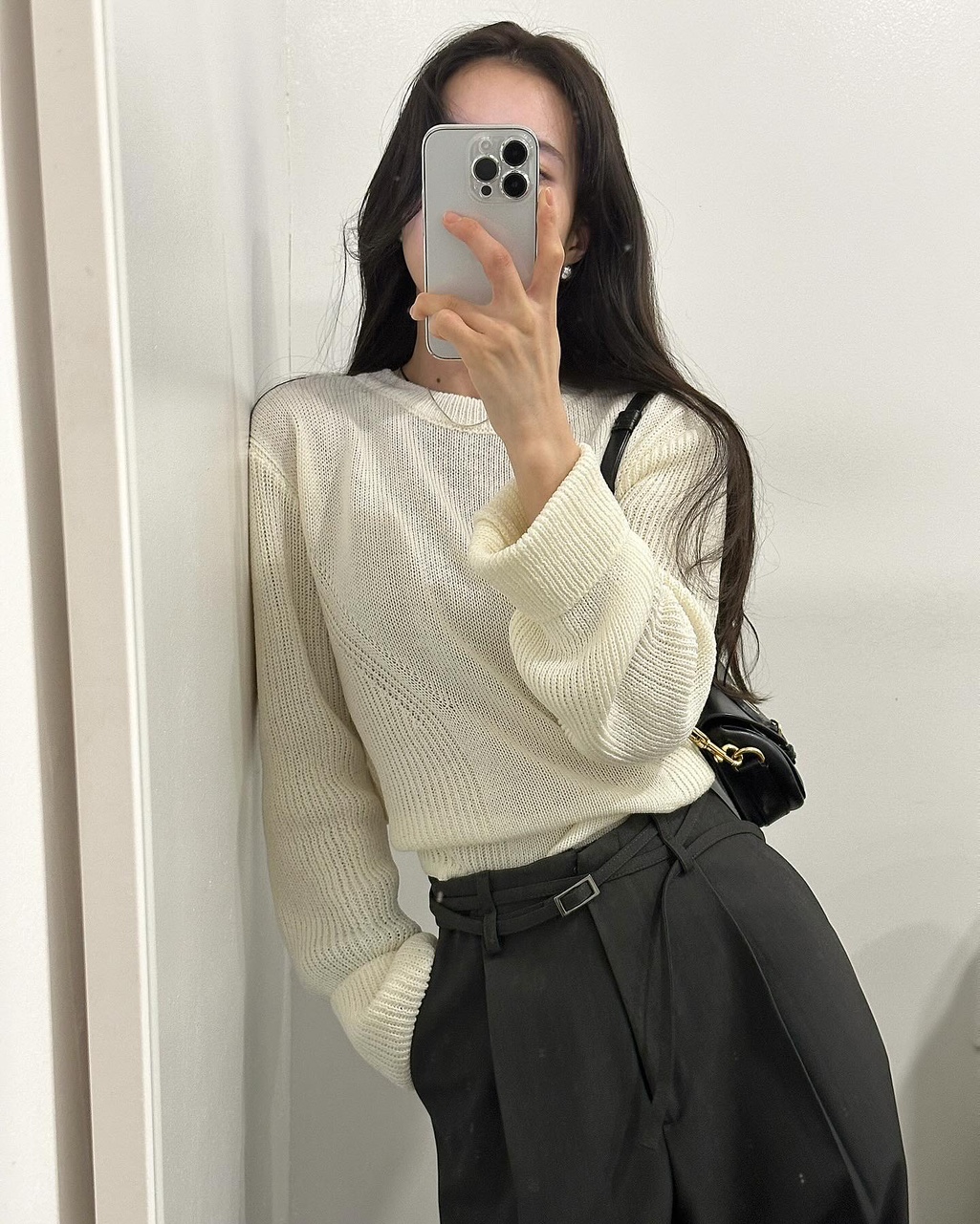 롬바 오버핏 루즈핏 레이어드 뒷트임 니트 상세 이미지 20